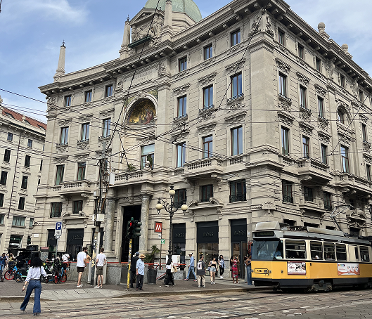 duomo, Galleria Vittorio Emanuele II and pasta with meat sauce in milan italy